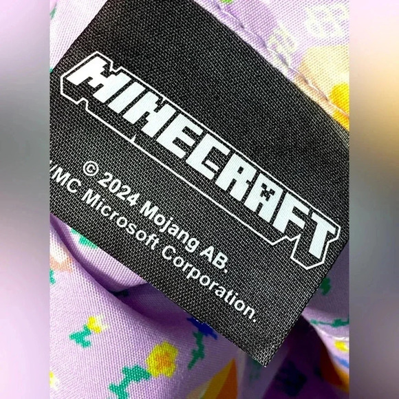 Lilac - Minecraft Reversible Bucket Hat For Kids. One Size Fits Most. - Picture 5 of 12